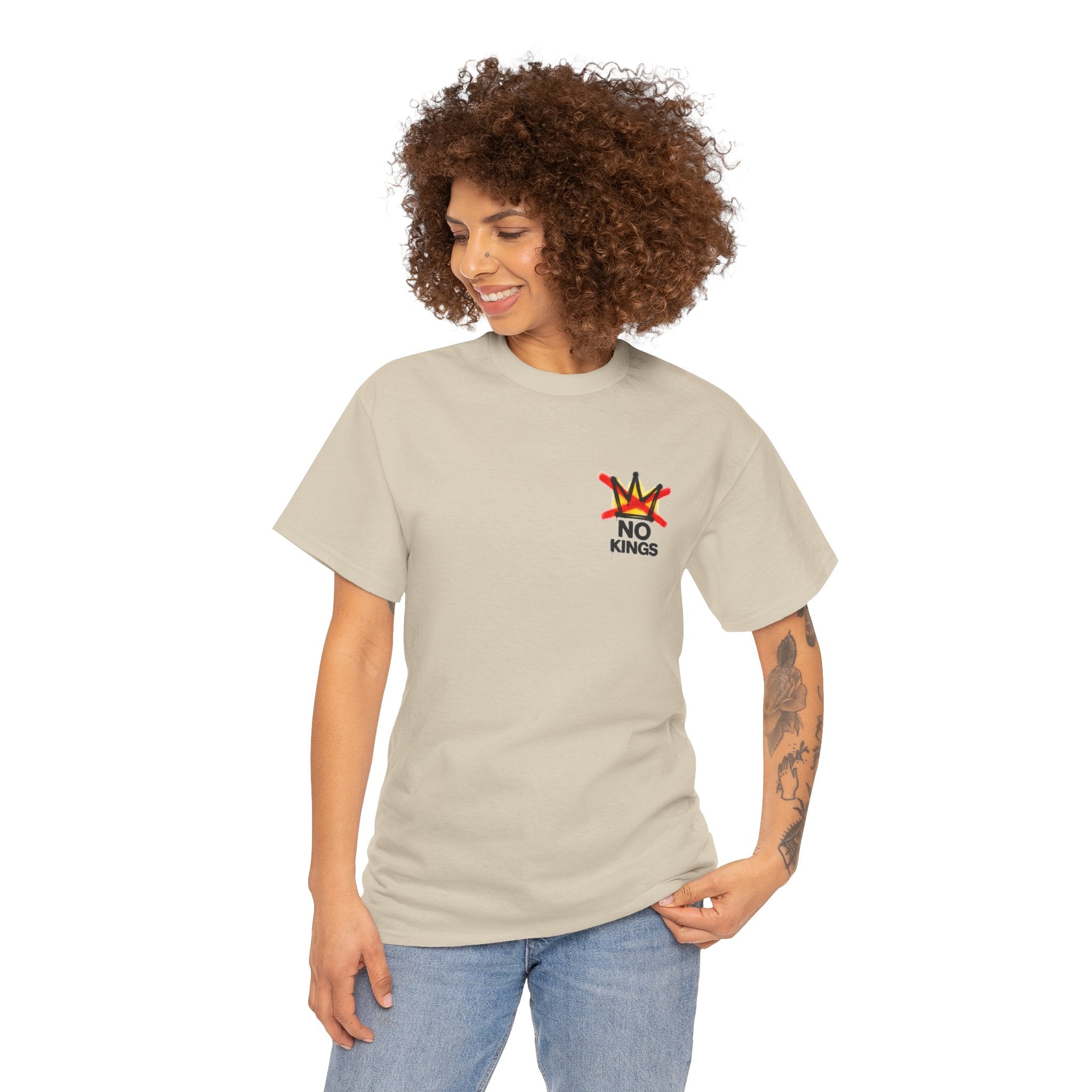 QRCode No Kings (Front & Back) Graphic Tee — Street Art Style