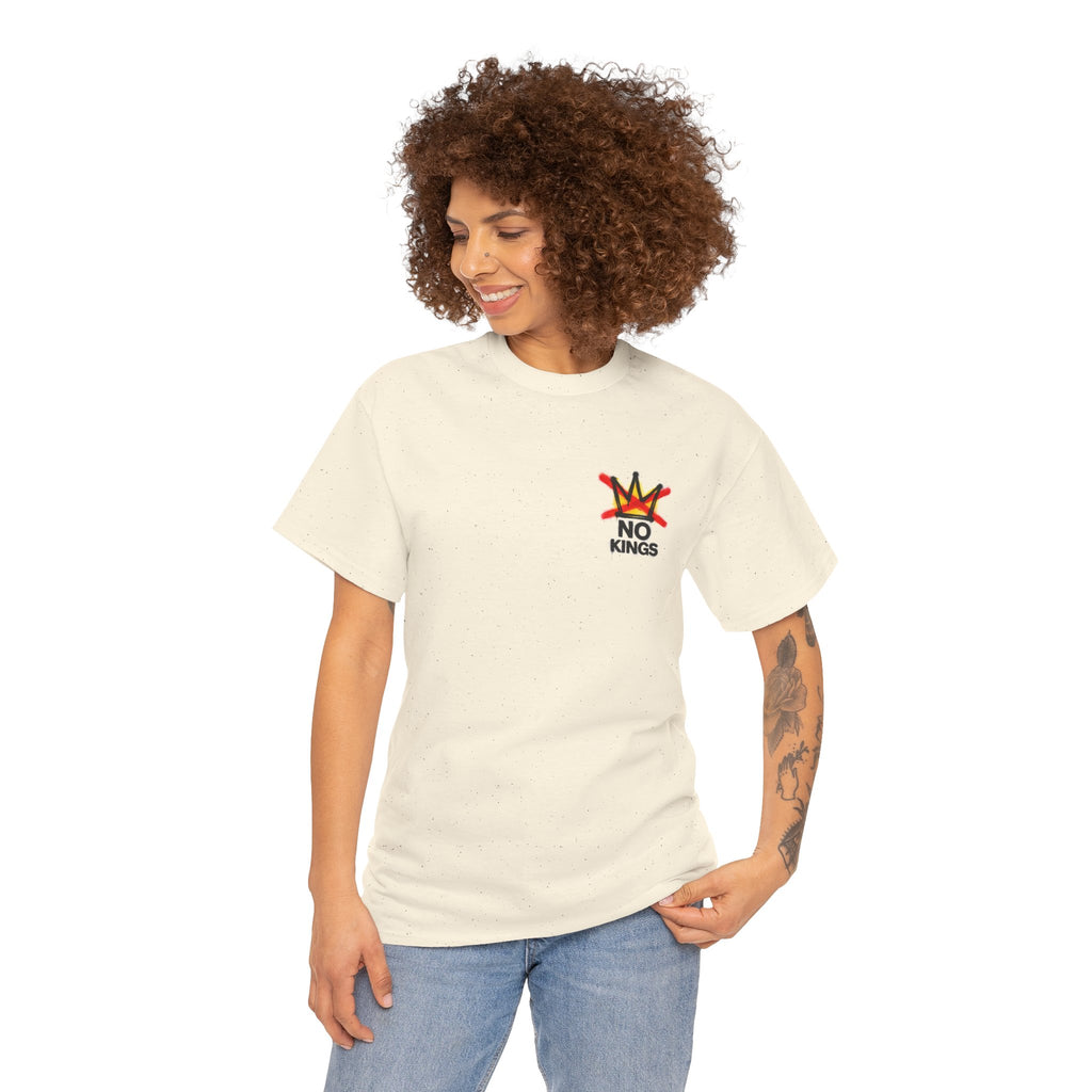 QRCode No Kings (Front & Back) Graphic Tee — Street Art Style
