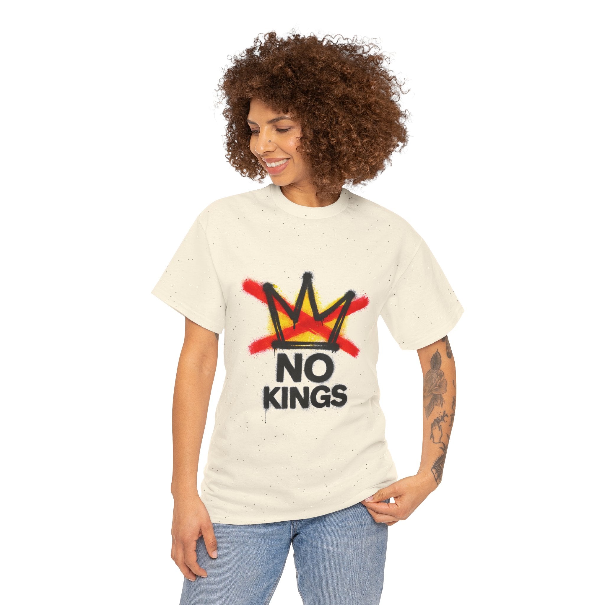 "No Kings" (Front) Graphic Tee — Street Art Style