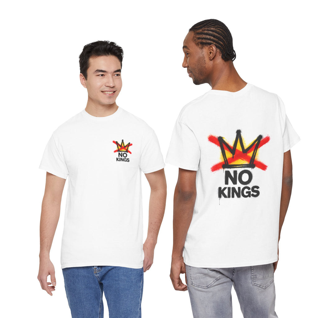 "No Kings" (Front & Back) Graphic Tee — Street Art Style