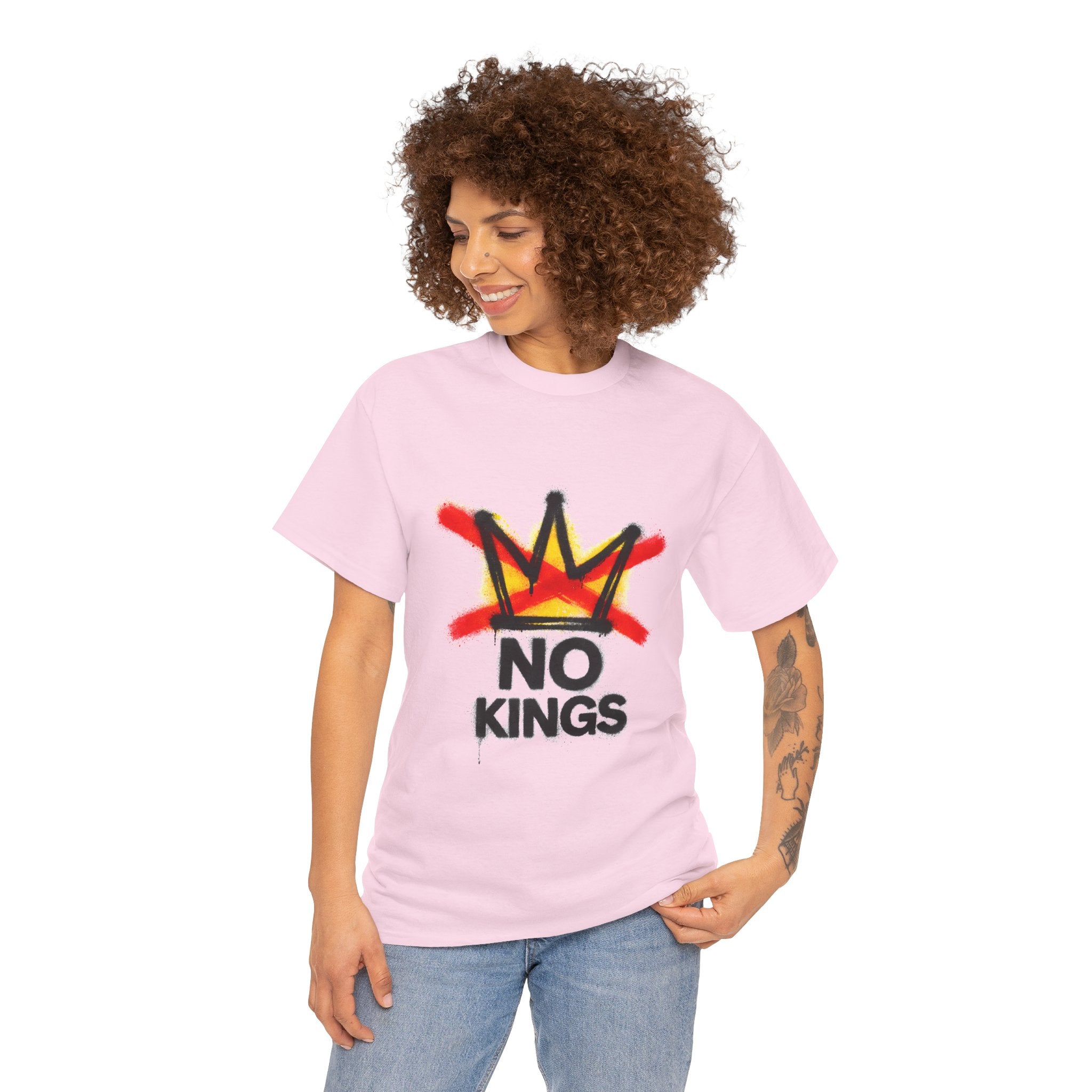 "No Kings" (Front) Graphic Tee — Street Art Style