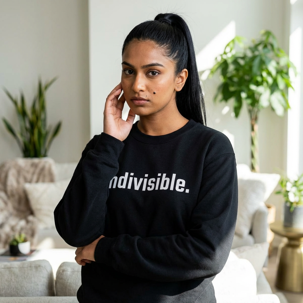 "indivisible." Unisex Midweight Softstyle Fleece Crewneck Sweatshirt