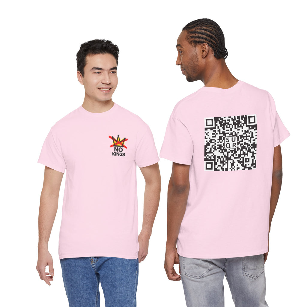 QRCode No Kings (Front & Back) Graphic Tee — Street Art Style
